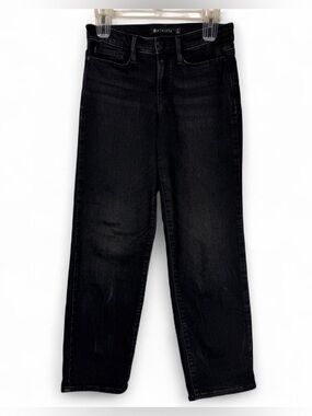 Athleta Sculptek Black Straight Leg Mid Rise Jeans Womens Size 0 28” waist